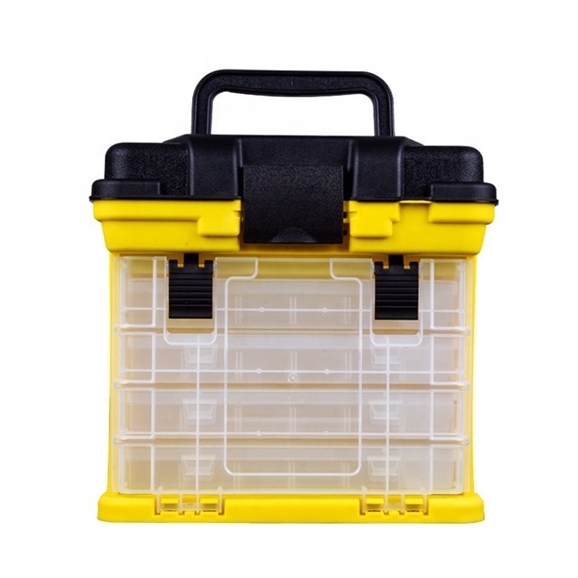 Multi-functional plastic storage bin tool box part organizer