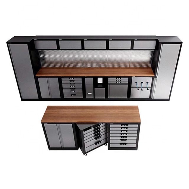 Function drawers modular garage storage workbench