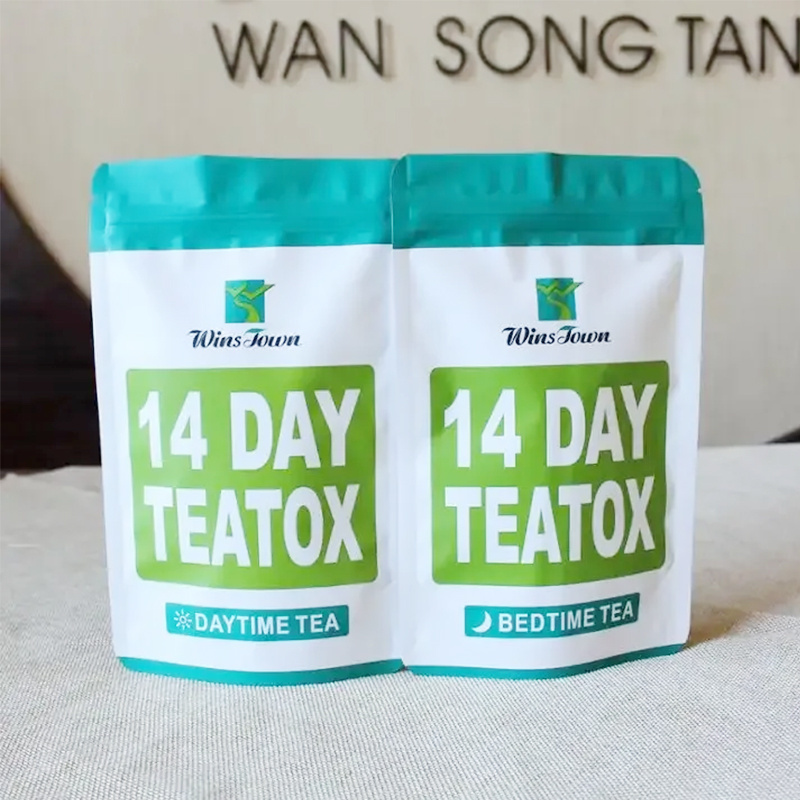 Winstown herbs 14day teatox slim green tea custom detox tea rebranding OEM bedtime fruit flowers weight loss 14days tea