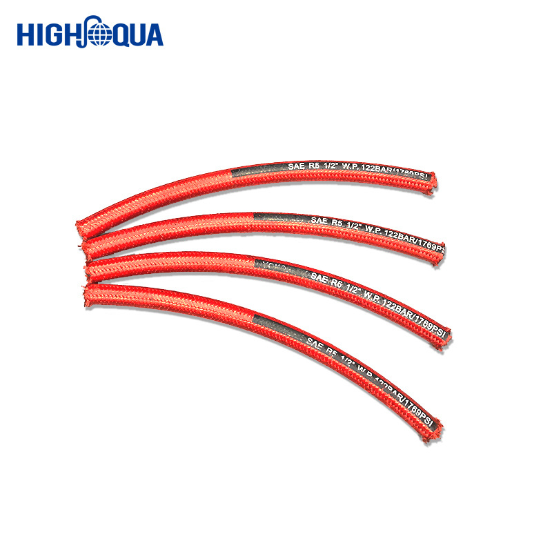 Industrial Quality Assured flexible 3 inch hydraulic hose braid covered rubber r5 cng hose