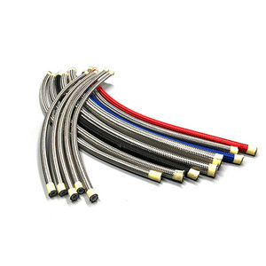 3.2mm 1/8'' motorcycle hydraulic reinforced ptfe/nylon stainless steel braided clutch brake oil cable tube line fuel hose