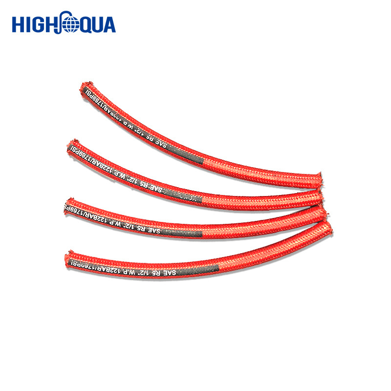 Industrial Quality Assured flexible 3 inch hydraulic hose braid covered rubber r5 cng hose