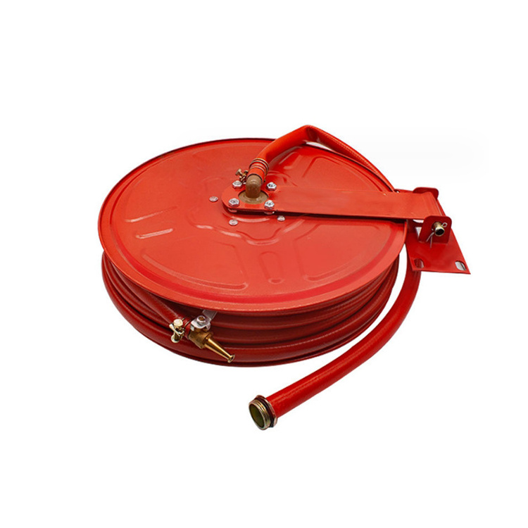 Swing White fire hose reel 1inch &3/4inch with wall bracket and cabinet