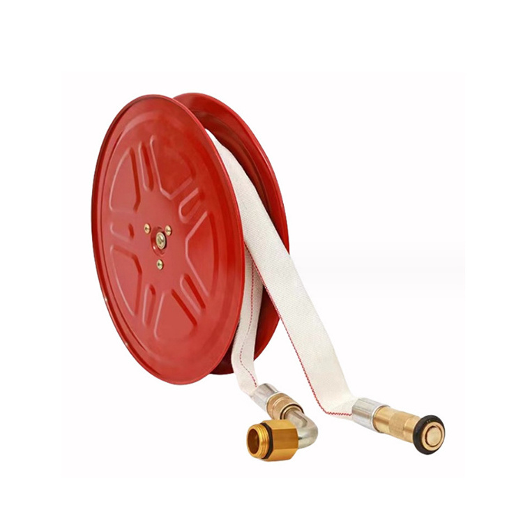 Swing White fire hose reel 1inch &3/4inch with wall bracket and cabinet