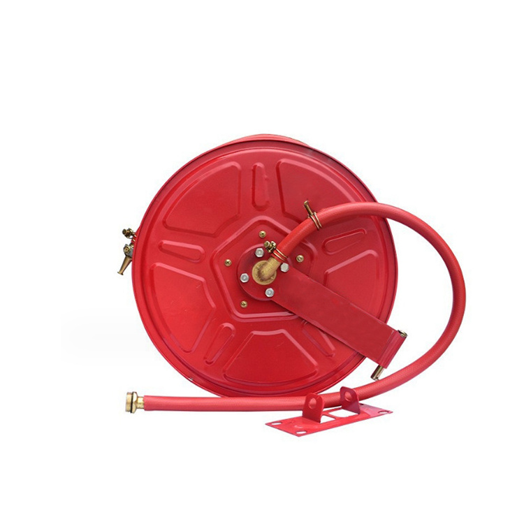 Swing White fire hose reel 1inch &3/4inch with wall bracket and cabinet