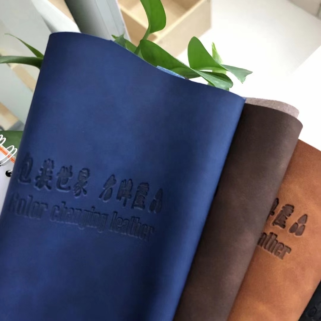 Manufacture design technology fabric 100% polyester fabric imitation leather for notebooks