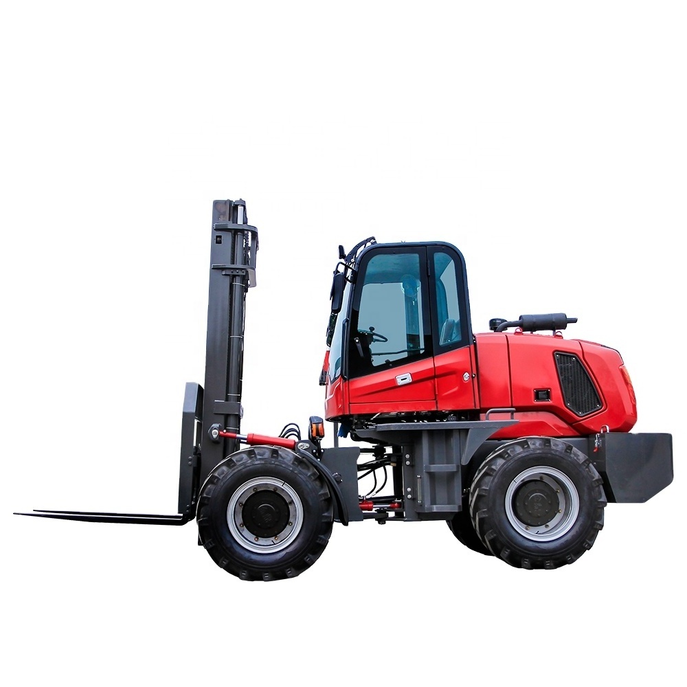 HIGHRICH Brand China Factory  3500kg 3.5T off Road Diesel Forklift Trucks Price for sale