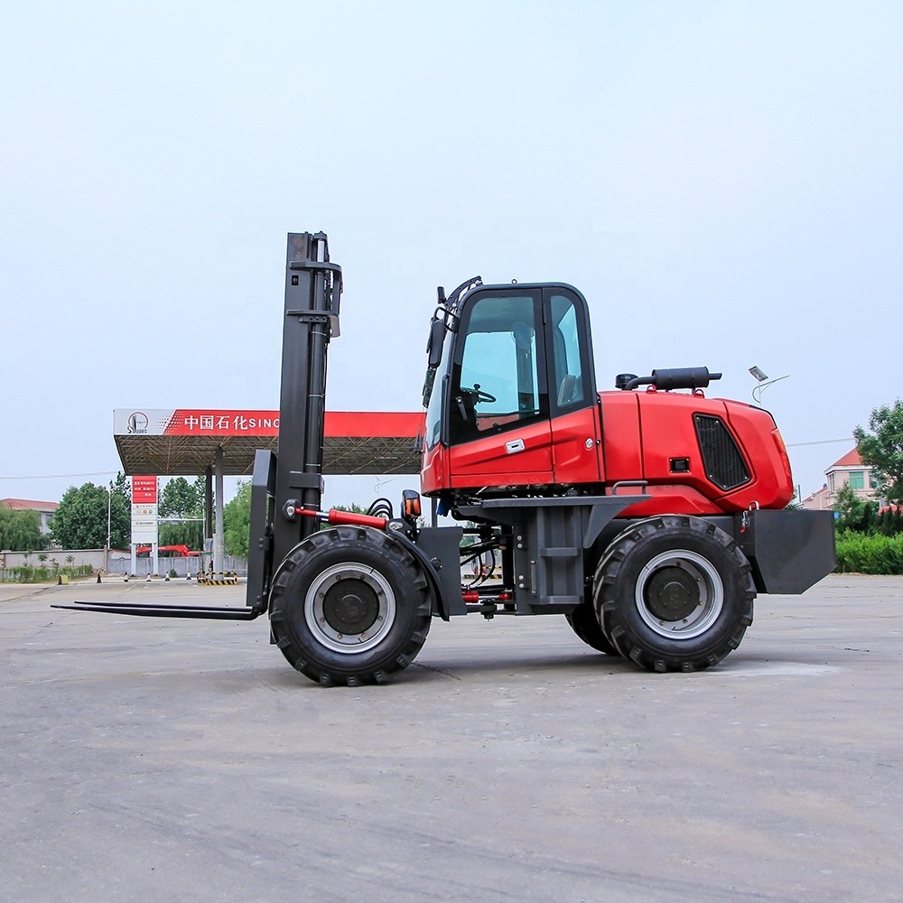 HIGHRICH Brand China Factory  3500kg 3.5T off Road Diesel Forklift Trucks Price for sale