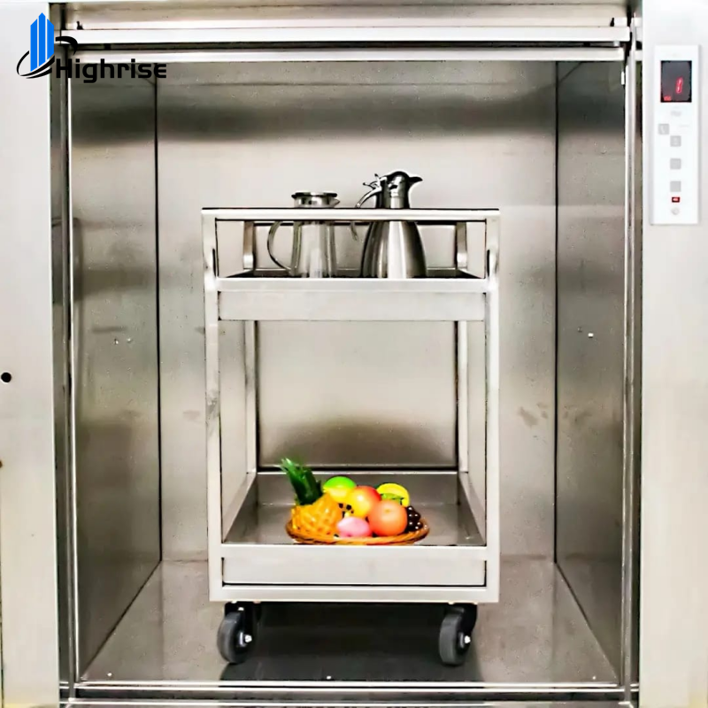 CE ISO Electric hotel laundry elevator mini dumbwaiter lift 100kg restaurant kitchen small foods elevator Highrise brand