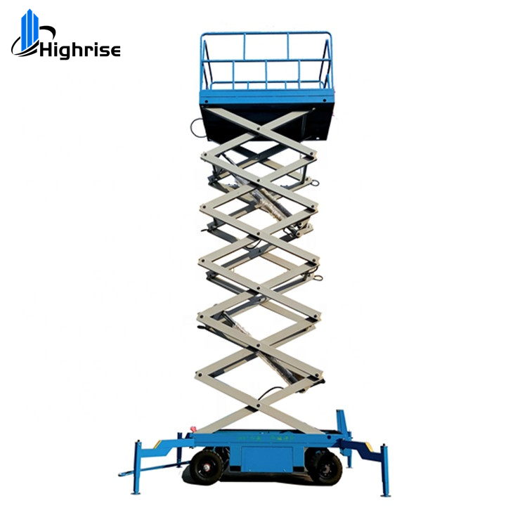 Full Electric Scissor Lift Hydraulic Aerial Working Station CE Marked Mobile Scaffold for Construction