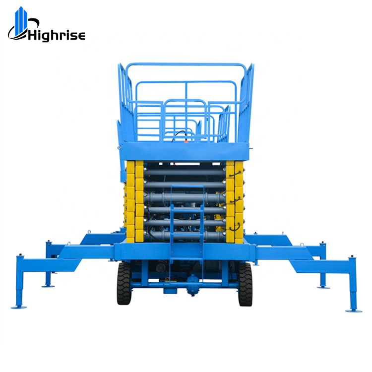 Full Electric Scissor Lift Hydraulic Aerial Working Station CE Marked Mobile Scaffold for Construction