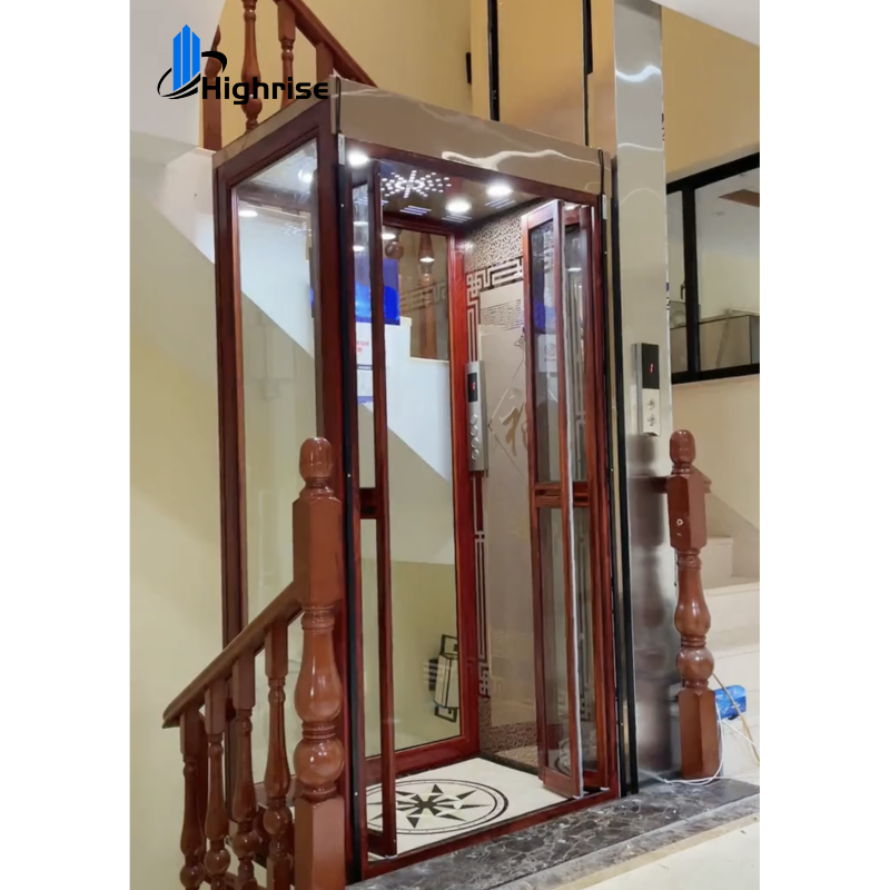 Residential Home Elevator/Cheapest 2 Person Sightseeing glass elevator/Small Hydraulic House 2Floors Home Lift