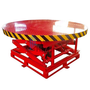 Highrise 360 Degree Hydraulic Stationary Stage Lift Turntable Stage Rotating Car Lift Scissor Car Lift For Sale