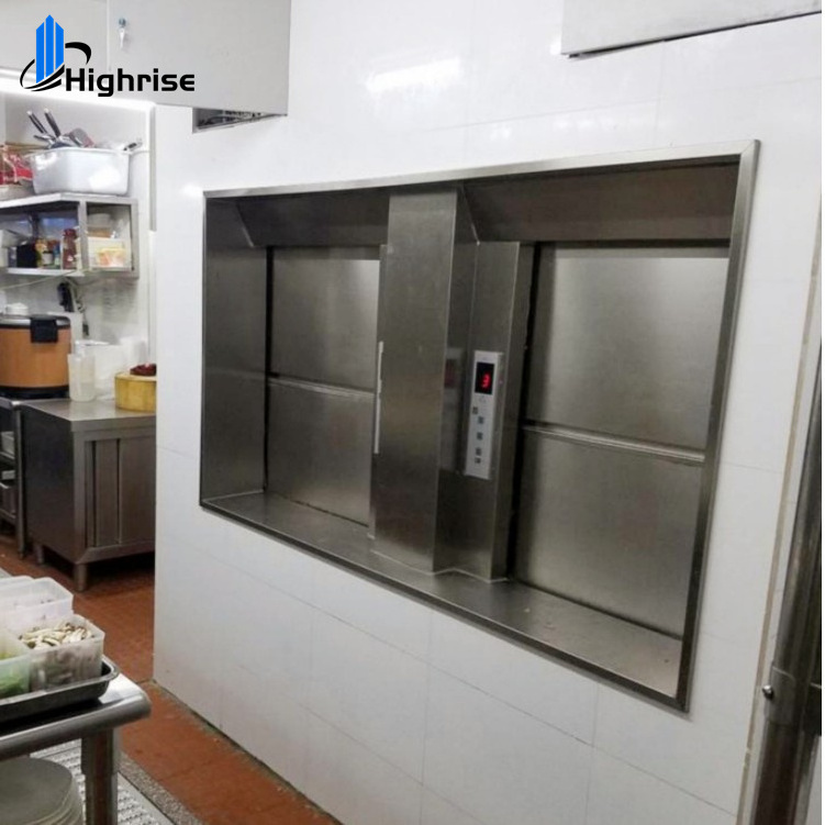 CE ISO Electric hotel laundry elevator mini dumbwaiter lift 100kg restaurant kitchen small foods elevator Highrise brand