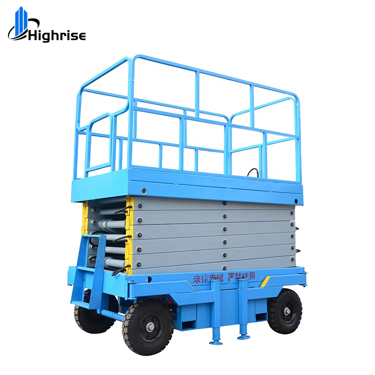 Full Electric Scissor Lift Hydraulic Aerial Working Station CE Marked Mobile Scaffold for Construction