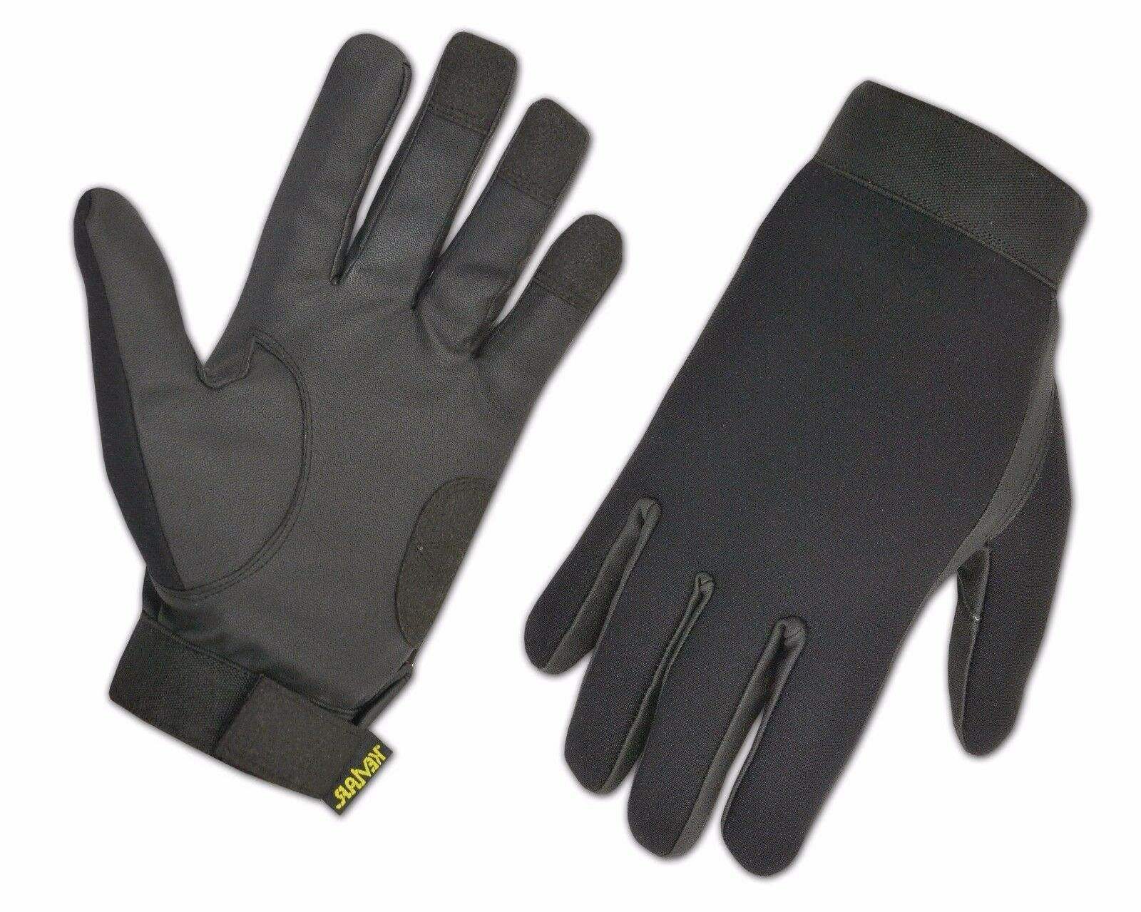 Custom Security Guard Duty Safety Gloves Touch Screen Leather Palm Cut Resistant Security Mechanic Work Gloves