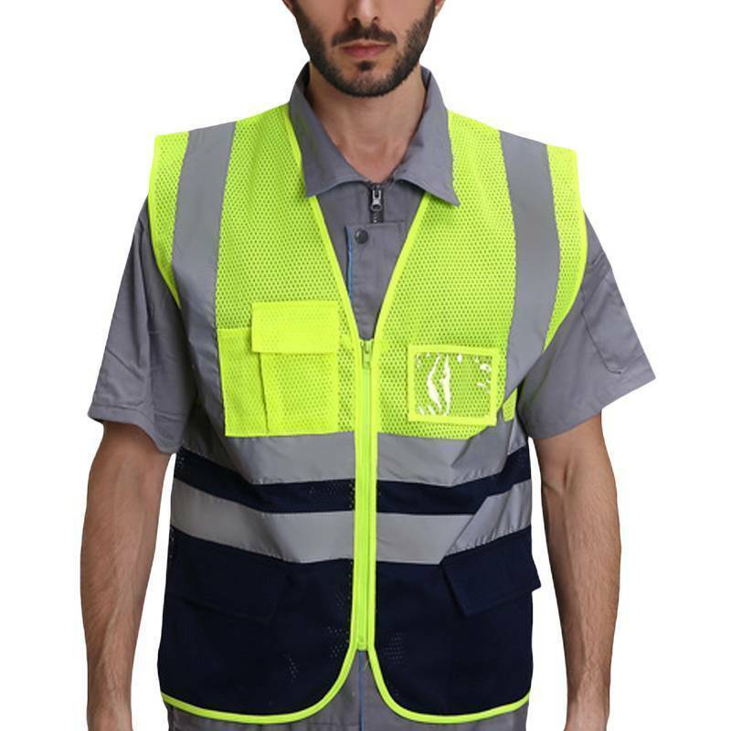 Hi Vis Reflective Vest Hi Viz Visibility Safety Work Wear Jacket Waistcoat Tops