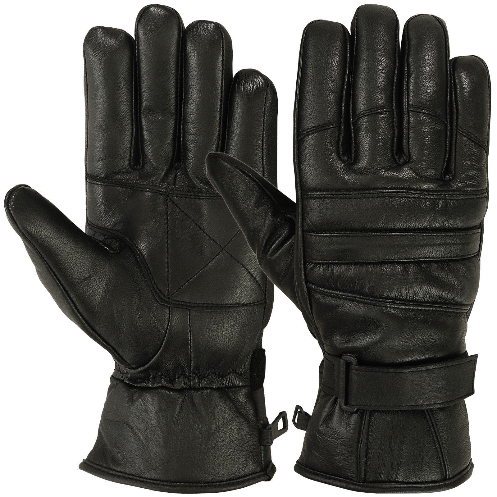 Mens Warm Winter Gloves Dress Motorcycle Cold Weather Glove Thermal Lining Leather