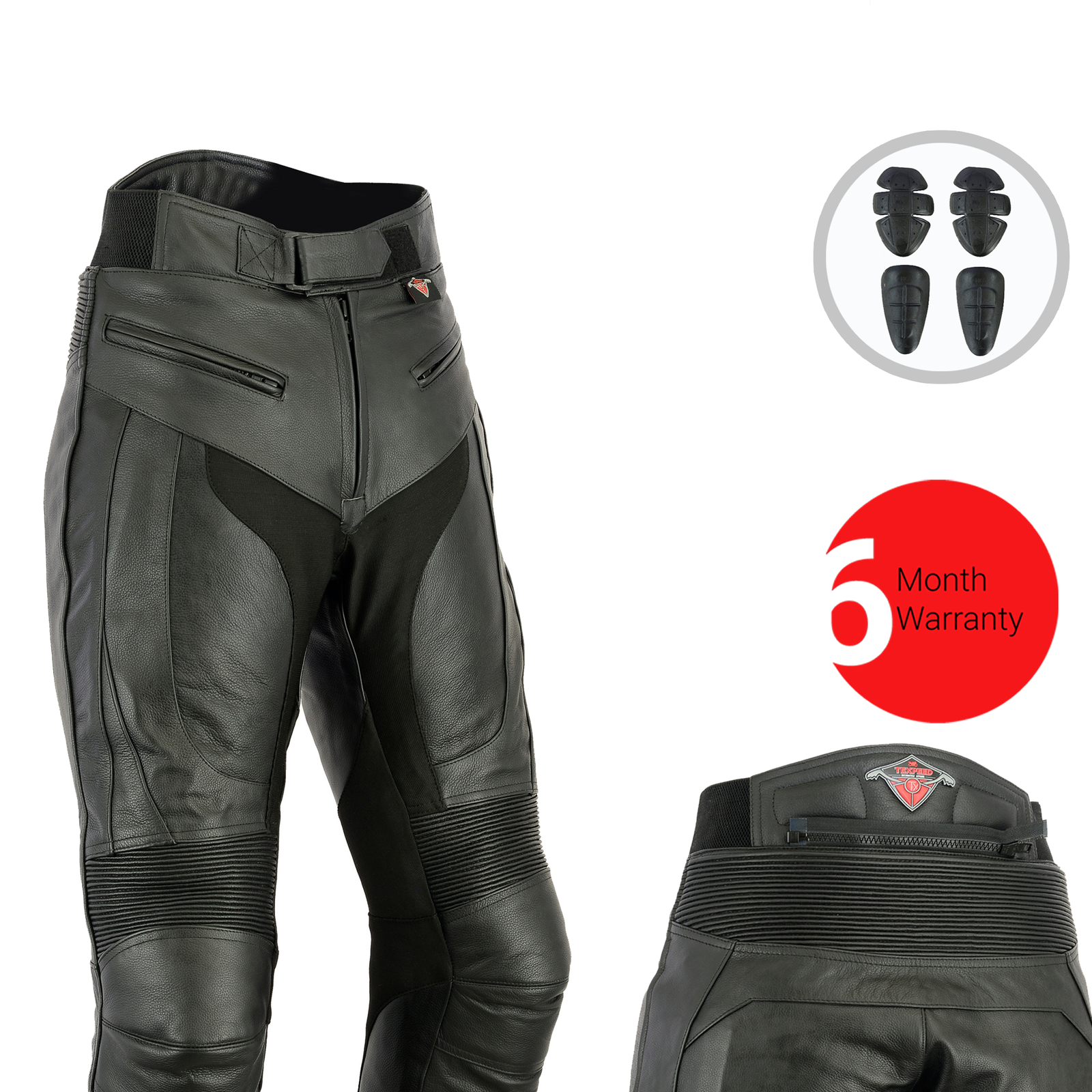 Leather Motorbike Motorcycle Trousers Sports Biker Mens Racing CE Armoured Pants