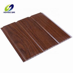 9mm * 30cm Lamination wood grains PVC suspended Ceiling PVC Wall Panel two grooves