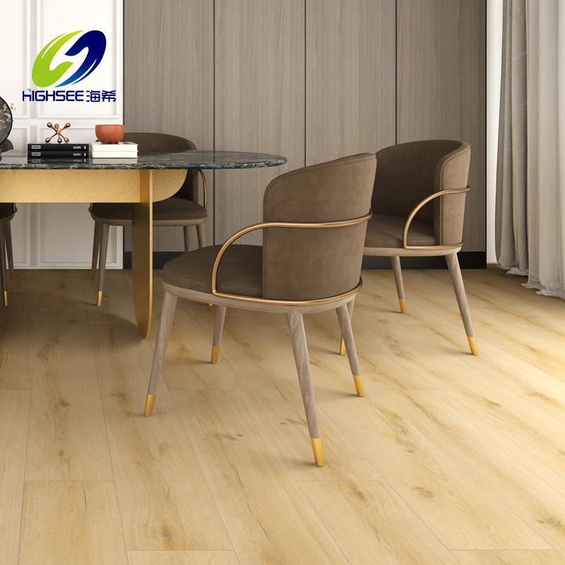 upvc plastic vinyl spc slab click flooring plank tiles  with cushion back attached for indoor