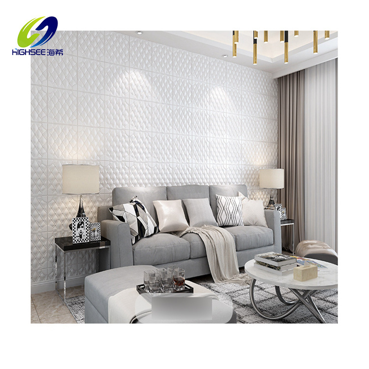 White color 3D Brick PE EVA Foam wallpaper 3D Brick Wallpaper