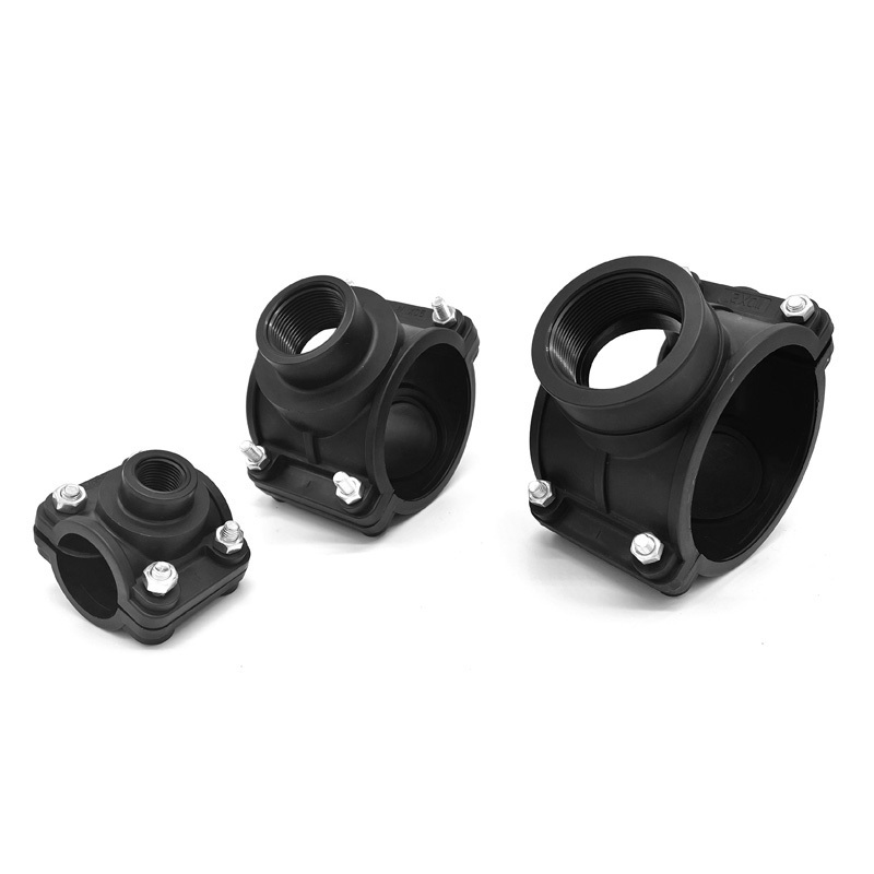 HDPE PP pipe irrigation fitting Saddle Clamp for farm irrigation systems