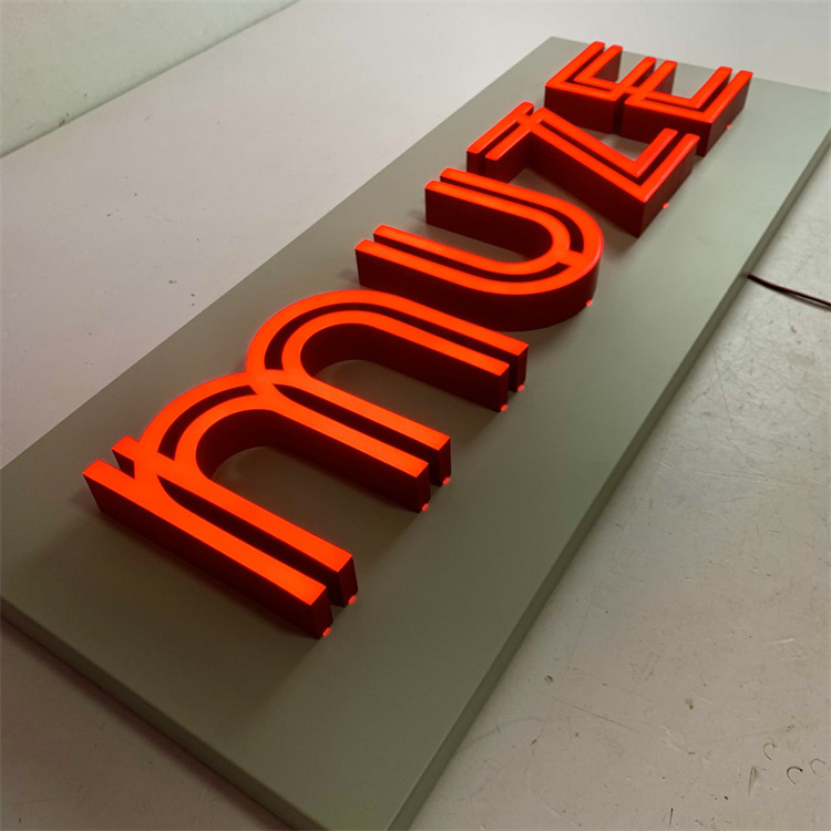 Company Signs Led Acrylic Light Channel Letters Outdoor 3D Acrylic Front Lit Led Shop Sign