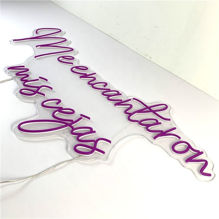 factory custom neon light store name signs custom neon light signs with clear acrylic for indoor