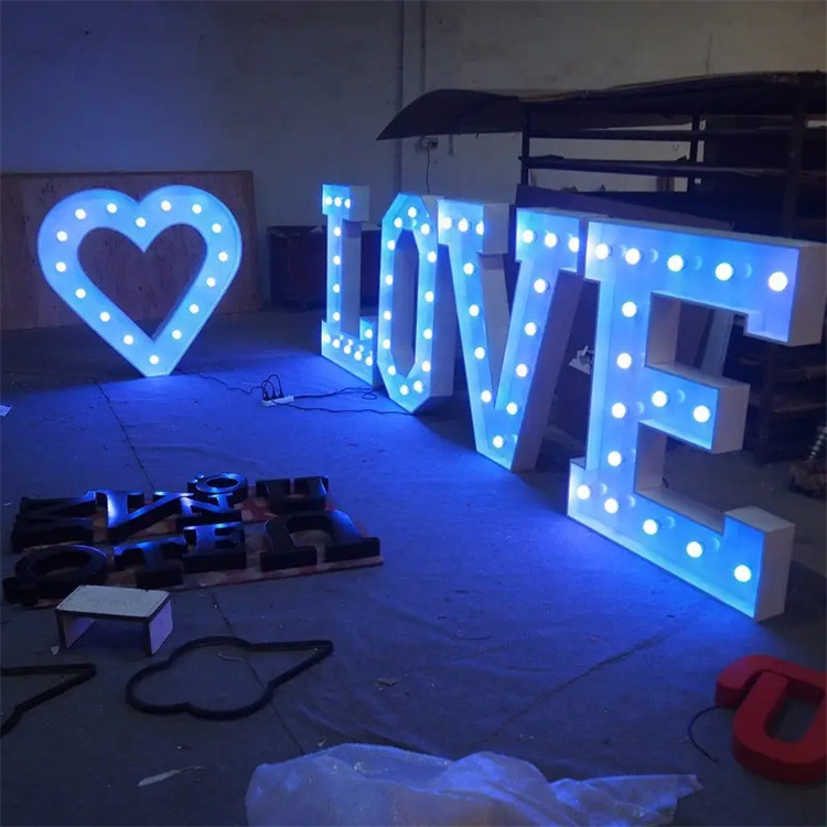 HighSpan Manufacturer 3ft 4ft 5ft Customized Waterproof Giant Light Up Numbers Sign NO MOQ Marquee Letter