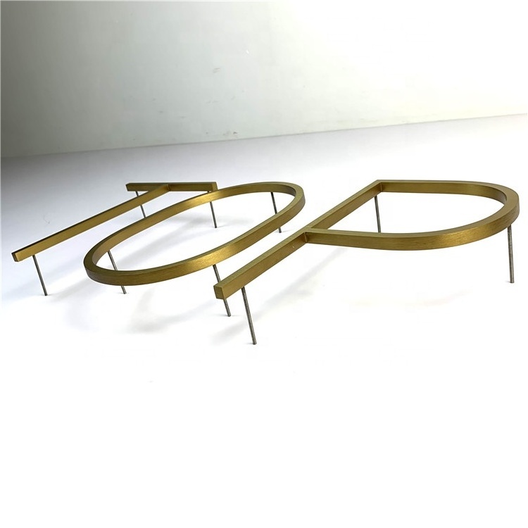 Stainless Steel 3D Signs Metal Letter Advertising Metal Sign Aluminium Channel Letter For Salon Shop Signs