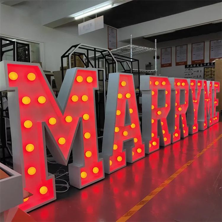 HighSpan Manufacturer 3ft 4ft 5ft Customized Waterproof Giant Light Up Numbers Sign NO MOQ Marquee Letter