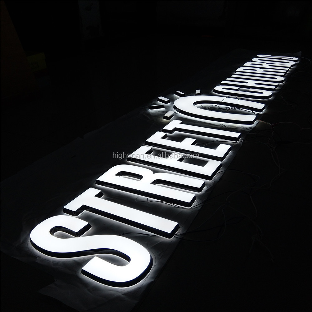 New arrival acrylic signs designs for shop channel led letter sign customize made led sign outdoor shop name board designs