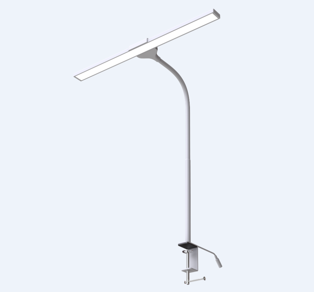 Task LED Desk Lamp, Swing Arm Desk Light with Clamp, Metal Table Lamp with three mode light