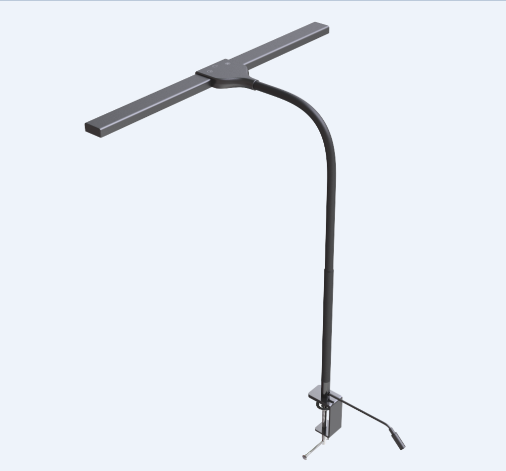 Task LED Desk Lamp, Swing Arm Desk Light with Clamp, Metal Table Lamp with three mode light