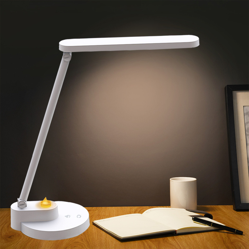 2 in 1 New Touch Switches Led Folding Desk Lamp with Candle Night Light, Foldable Desk Lamp, Wireless Desk Lamp With Battery