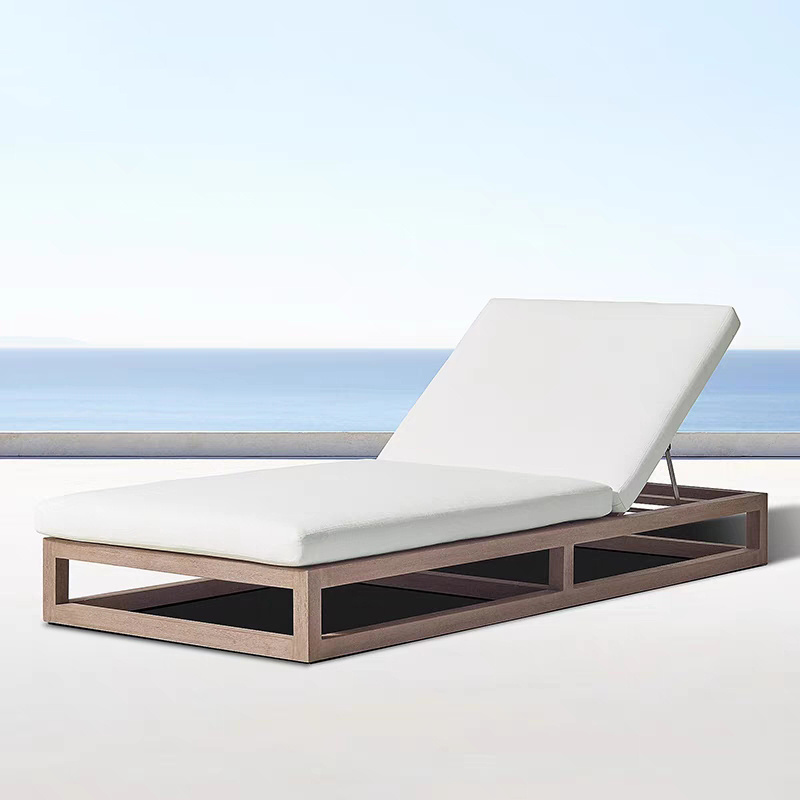 Customized modern beach chaise lounger furniture outdoor garden aluminium leisure chair patio poolside sun lounger