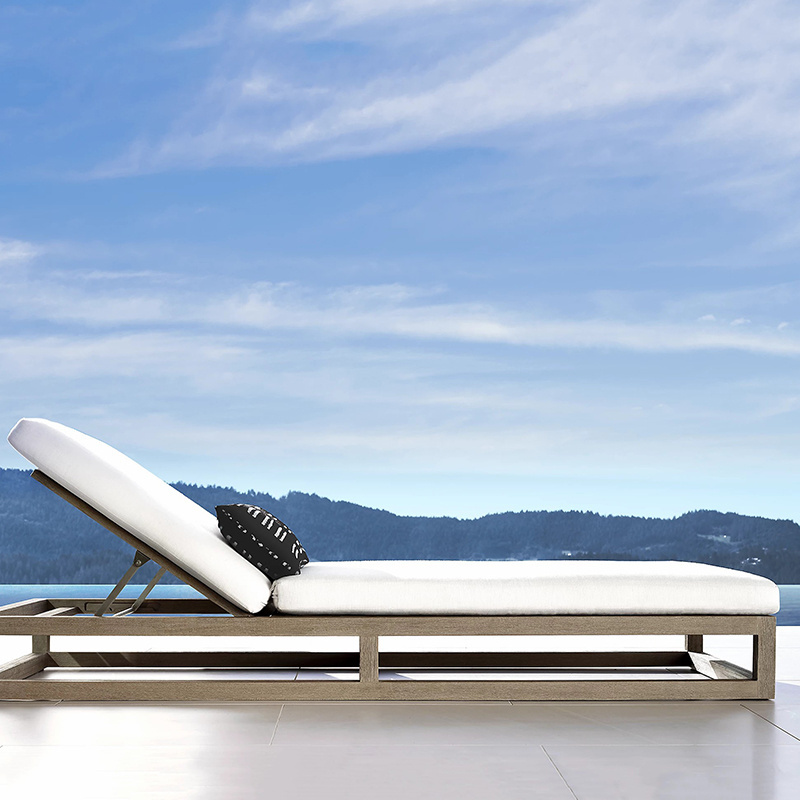 Customized modern beach chaise lounger furniture outdoor garden aluminium leisure chair patio poolside sun lounger