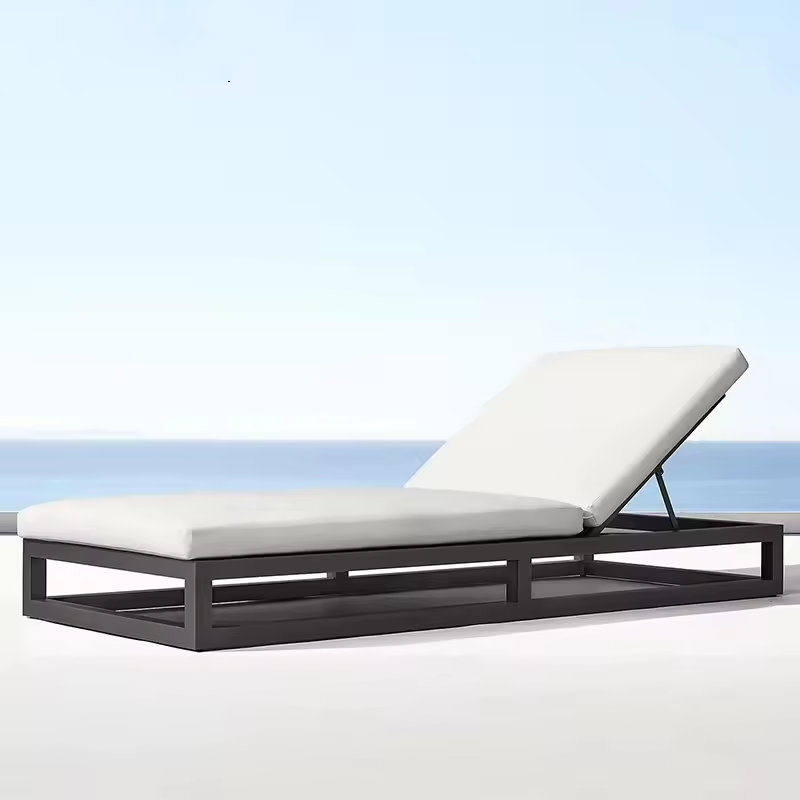 Customized modern beach chaise lounger furniture outdoor garden aluminium leisure chair patio poolside sun lounger