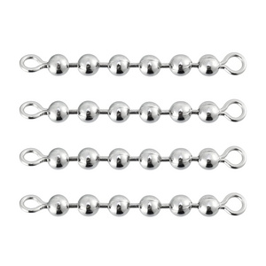 Stainless Steel Ball Fishing Connector Swivel fishing gear bead chain