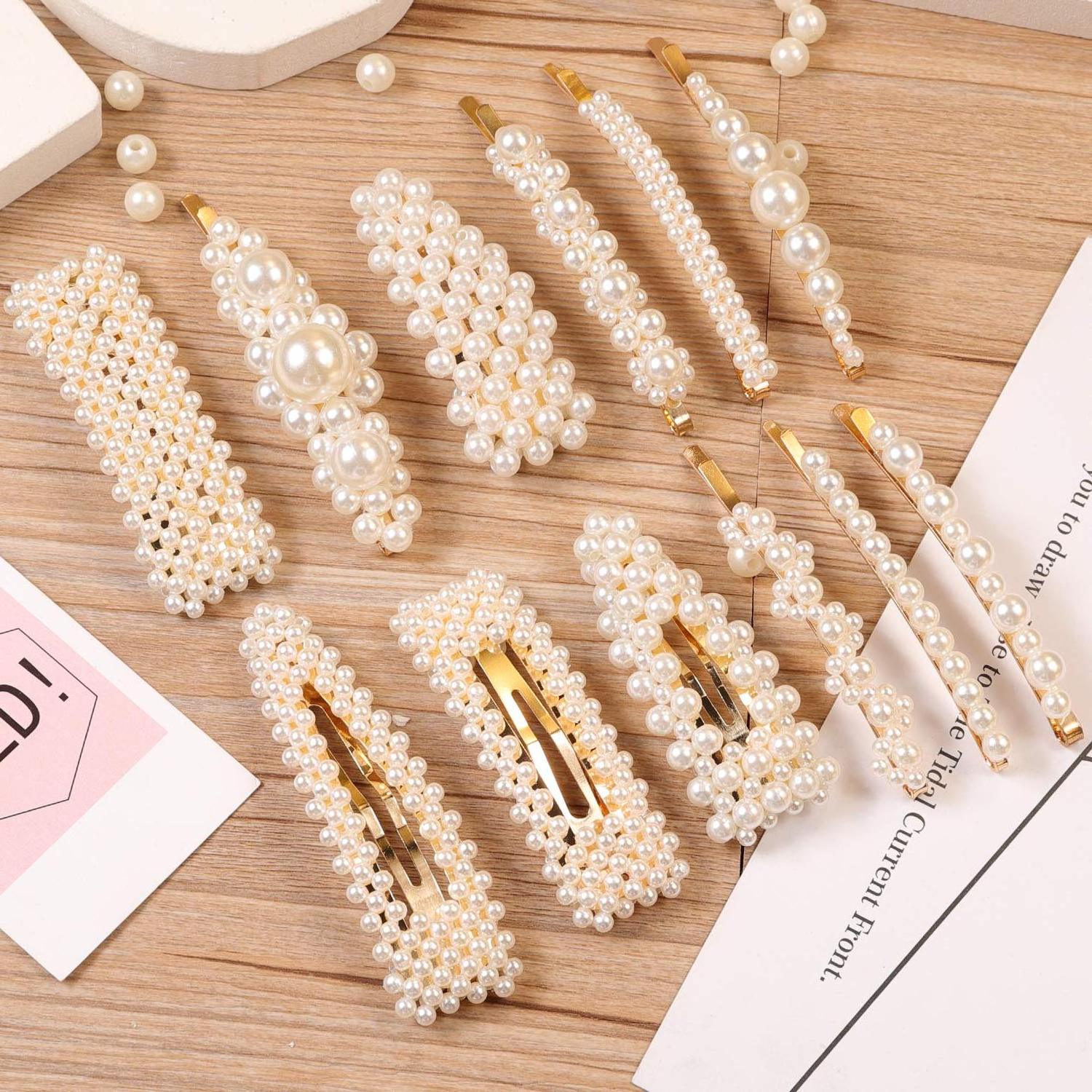 Fashion Hair Accessories Handmade Pearls Cute Hair Barrettes Bobby Pins