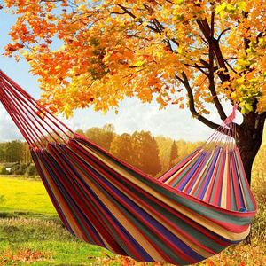 Canvas Hammock Camping For Women Rest Net For Couple Hanging Portable Garden Hammock For Leisure With a Frame Outdoor Hammock