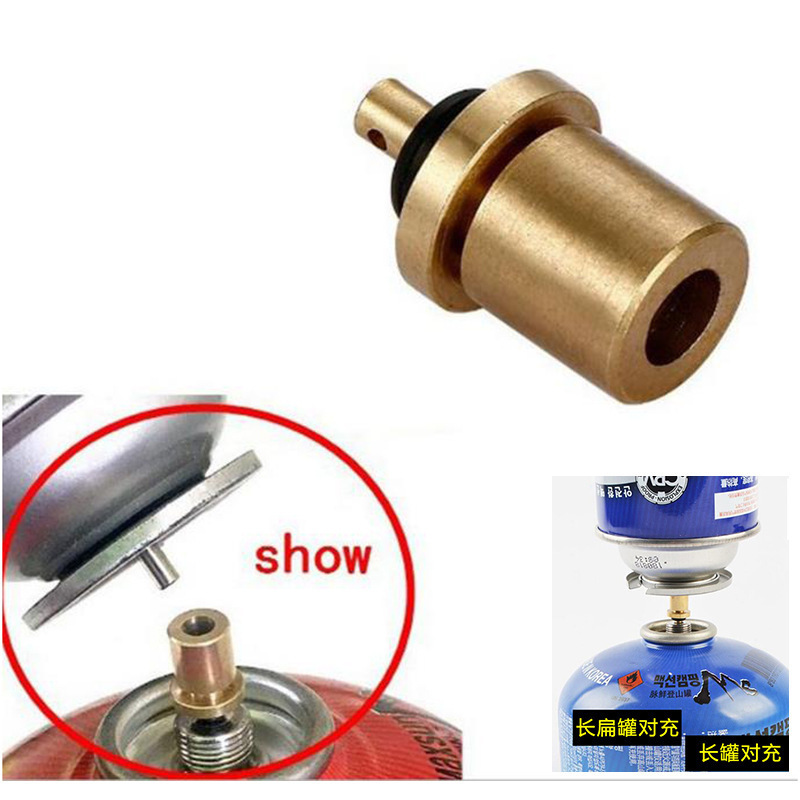 Long Flat Tank Nozzle Mutual Charging Valve Connection Butane Gas Converter Adapter Feed Gasket