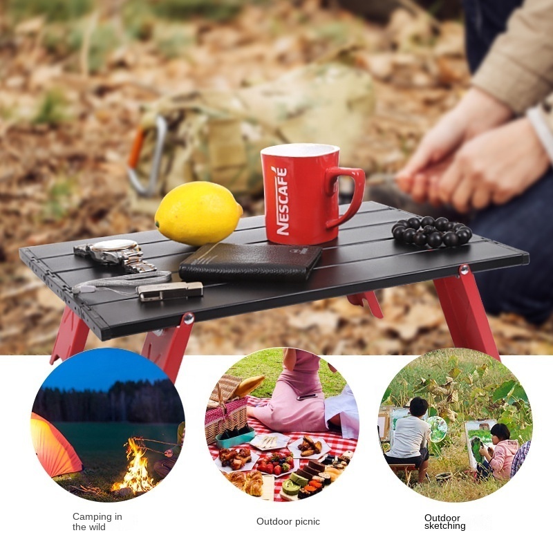 Outdoor Folding Table Outdoor Ultra Light and Convenient Aluminum Alloy Folding Table Outdoor Mountain Climbing Camping Mini