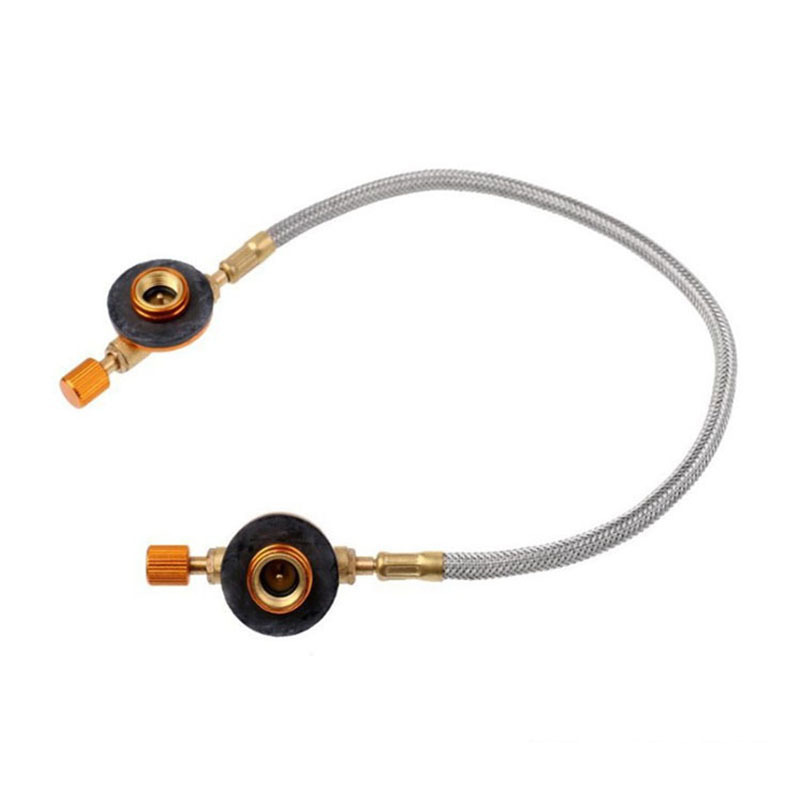 Outdoor Camping Barbecue Flat Tank Gas Stove Burner Extension Cord Connecting Pipe Converter Inflation Adapter