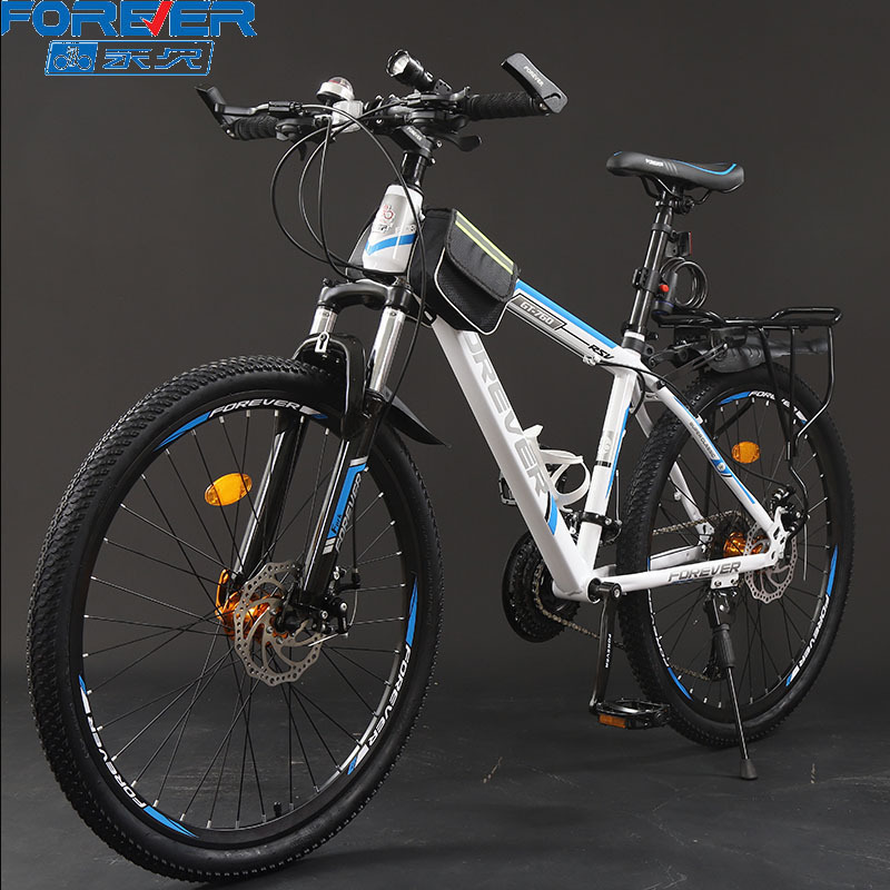 Shanghai Permanent Brand FOREVER 24 Mountain Bike Bicycle Double Disc Brake for Male and Female Students Variable Speed