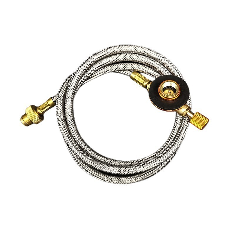 Outdoor Camping Flat Tank Stove Head Clamp Type Spray Welding Gun Connecting Pipe Liquefied Gas Adapter