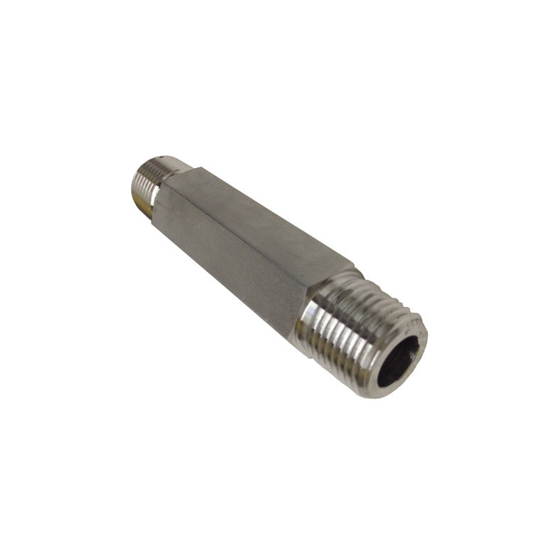 Stainless Steel 316 Pipe Fitting Hex Long Nipple 1/2 inch NPT Male X 1/2 inch  NPT Male 2inch  Length