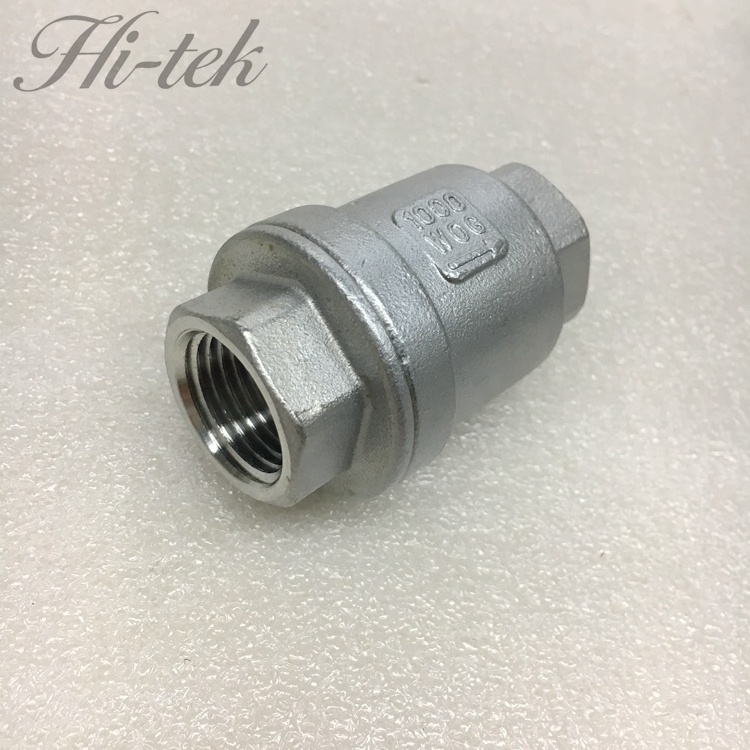 2pc 1000 WOG Vertical Lift Spring Check Valve