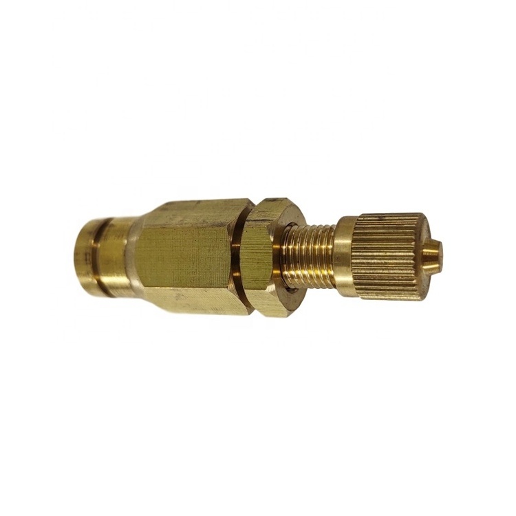 6mm OD Push To Connect Brass Schrader Valves For Air Suspension